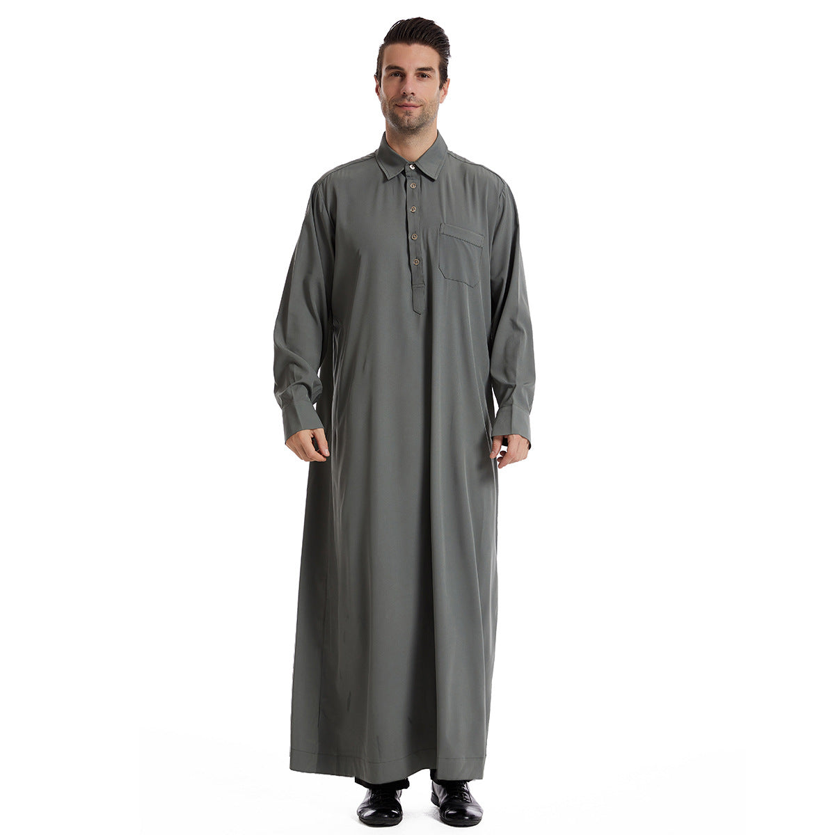 TH828#Abaya Muslim Clothing Long Sleeves Islamic High Quality Men's Clothing