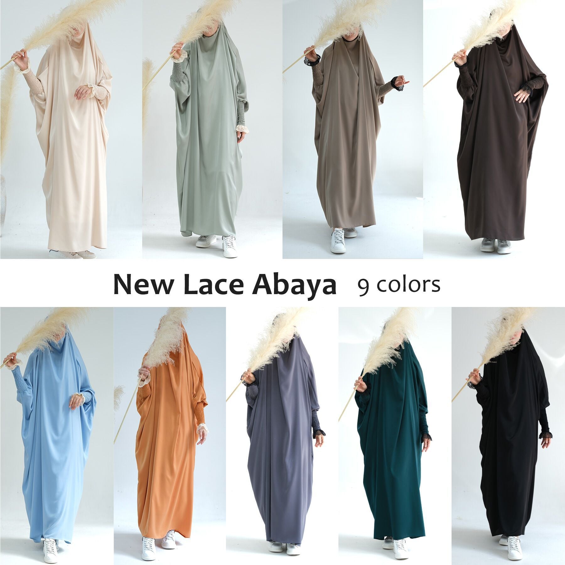 1609#EID Ramadan One Piece Jilbab Prayer Abaya Traditional Muslim Clothing Jilbab