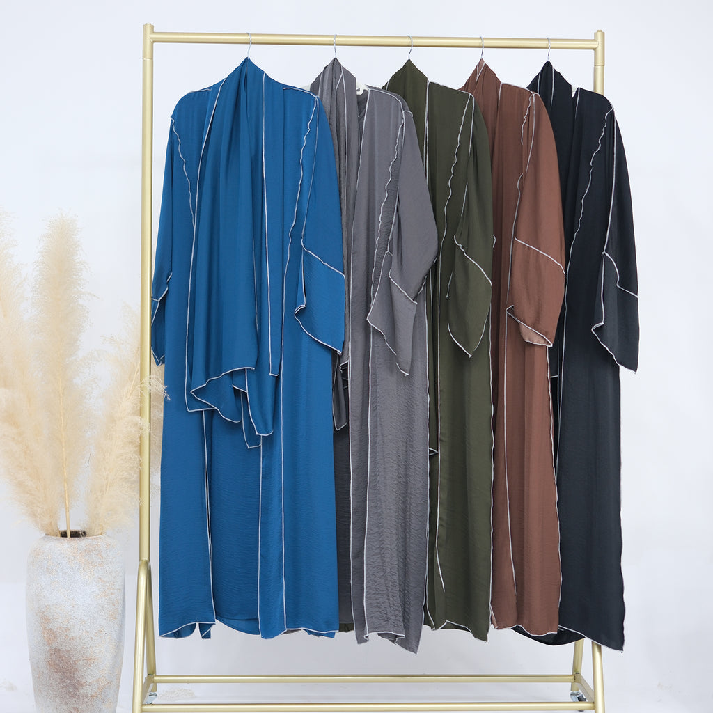 1692#2024 Ramadan 2 Piece EID Islamic Clothingomen Muslim Dress Modest Abaya Set