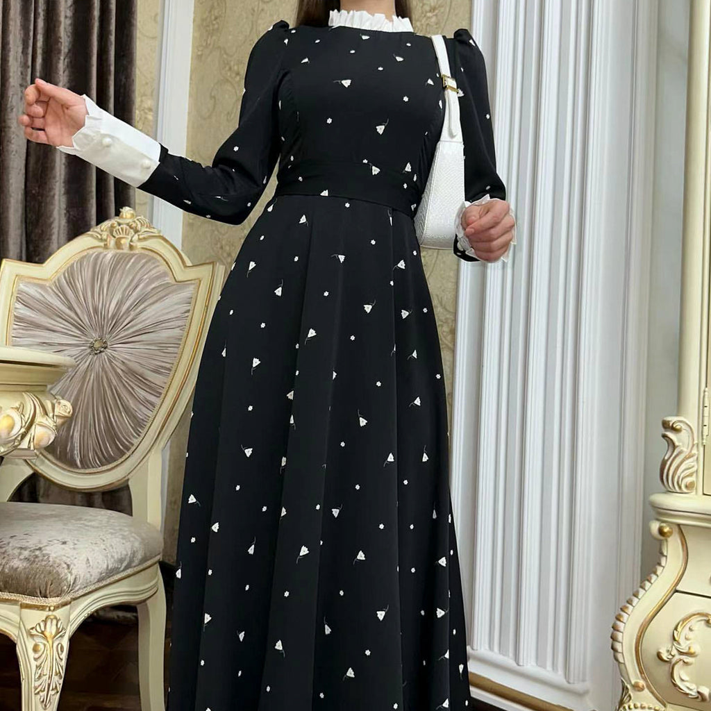 1791#Summer Islamic Clothing Modest Elegant Daily Wear Abaya Women Muslim Dress