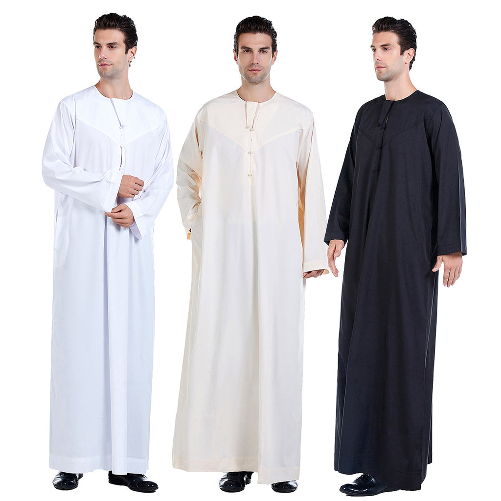TH817#Abaya Muslim Clothing Islamic High Quality Men's Clothing Robe
