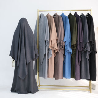 1928#One Layer Women Prayer Khimar Two Pieces Modest Abaya Set for Breast Feeding Mummy