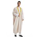 TH829#Abaya Muslim Clothing Long Sleeves Islamic High Quality Men's Robe