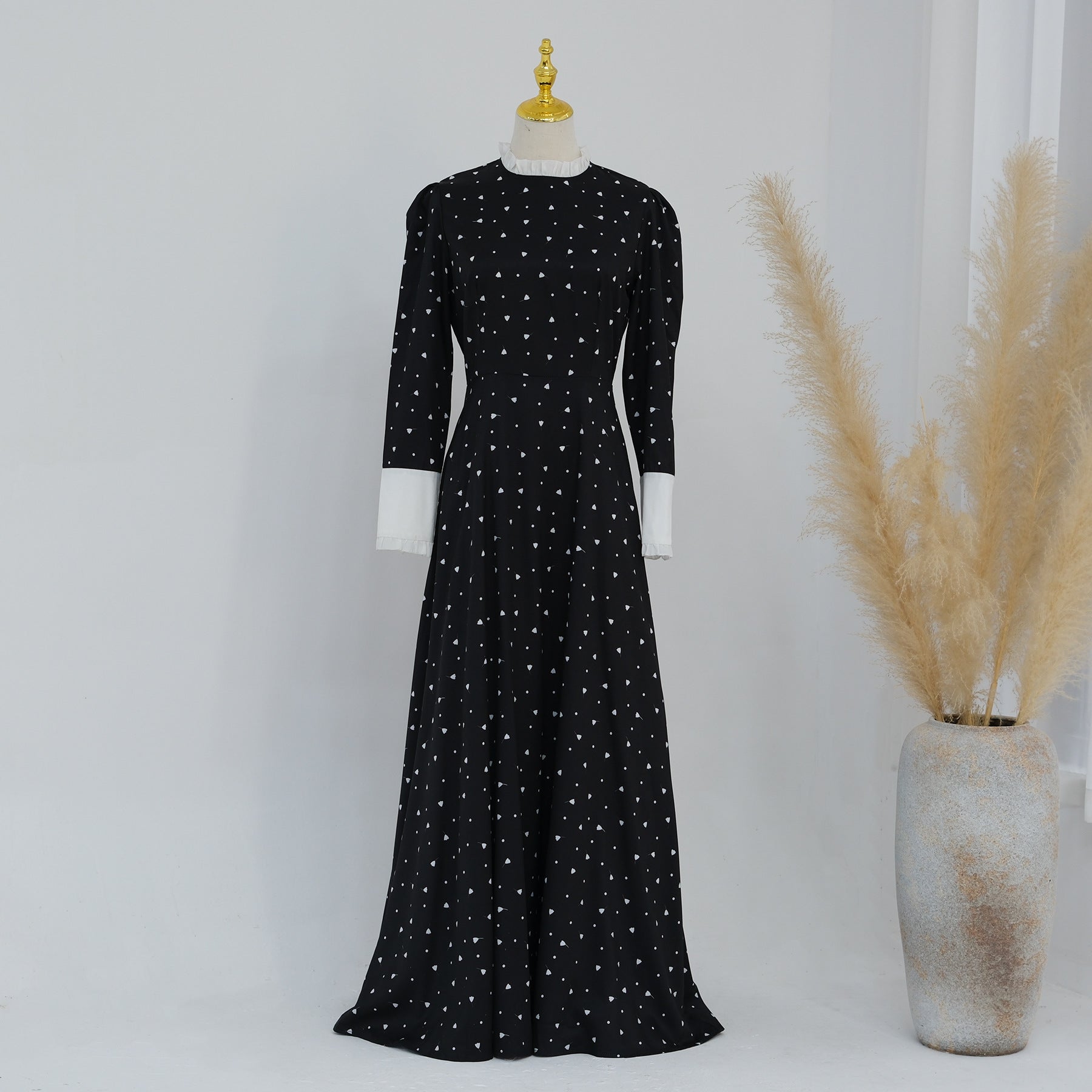 1791#Summer Islamic Clothing Modest Elegant Daily Wear Abaya Women Muslim Dress