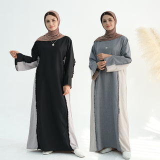 1897#Linen Abaya with Tassels Fashion Abaya Femmes Robe Musulmane Women Islamic Clothing