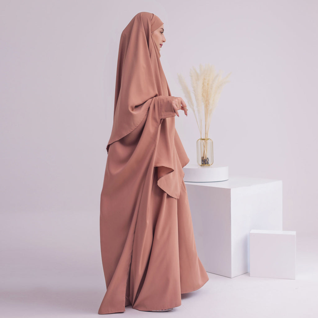 1425&1901#Drop Shipping Muslim Clothing Butterfly Sleeve Women Nida Jilbab_ Abaya Khimar Length : About 147cm 58 Inch