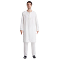 TH821#2 pcs Arab Muslim Wear calf Length Muslim Clothes Jubba Men's Thobe