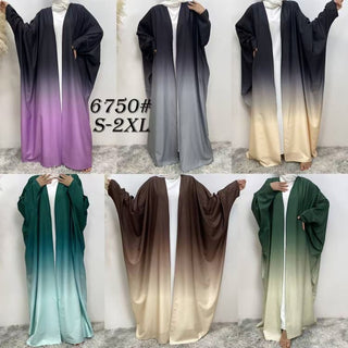 8027# Latest Chic Polyester Batwing Sleeves Women Cardigan Open Abaya