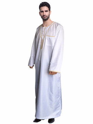 TH802#Abaya Muslim Clothing Islamic High Quality Men's Clothing Robe