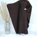 1719#New Waisted Batwing Sleeve Abaya Crepe Muslim Dress Prayer Butterfly Abaya