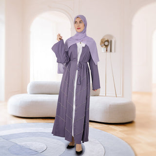 1540#Diamonds Fashion Abaya Turkey Wholesale Dubai EID Muslim Islamic Clothing