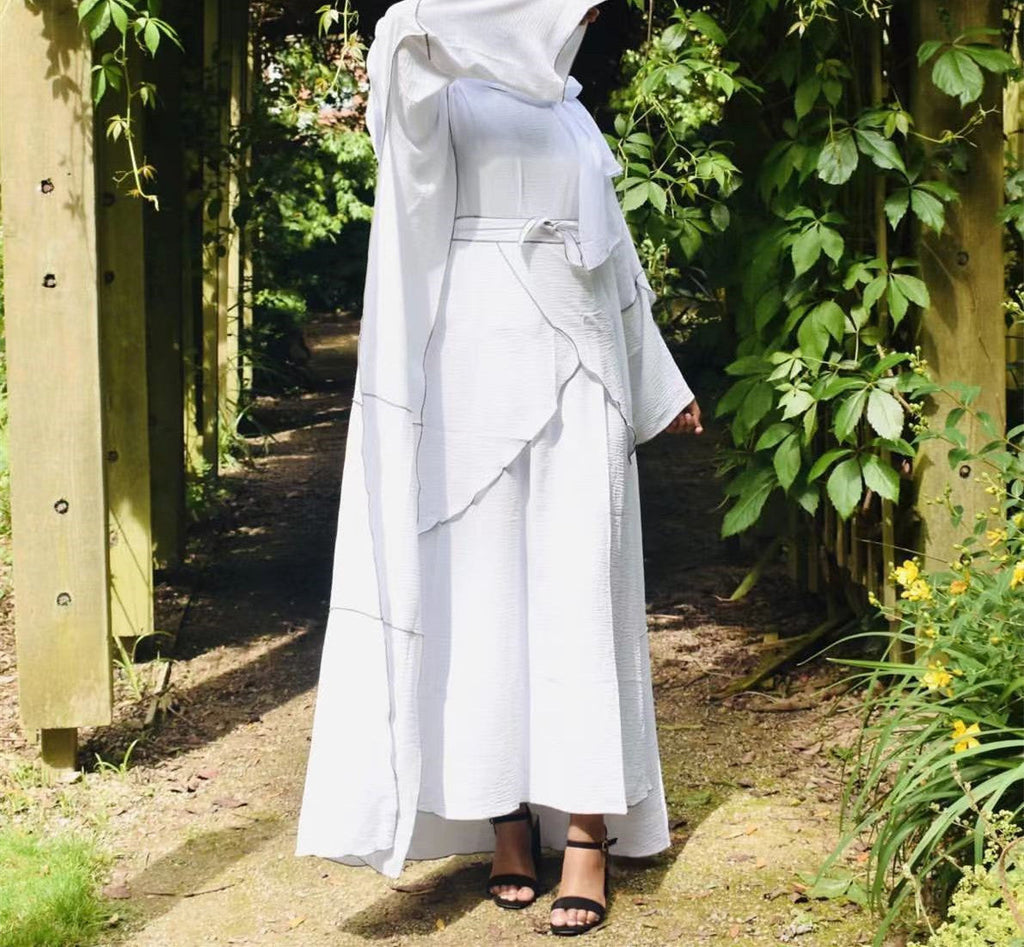 1509# 2023 Latest Islamic Clothing 3 Pieces Abaya Set for Muslim Women