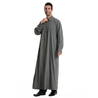 TH828#Abaya Muslim Clothing Long Sleeves Islamic High Quality Men's Clothing