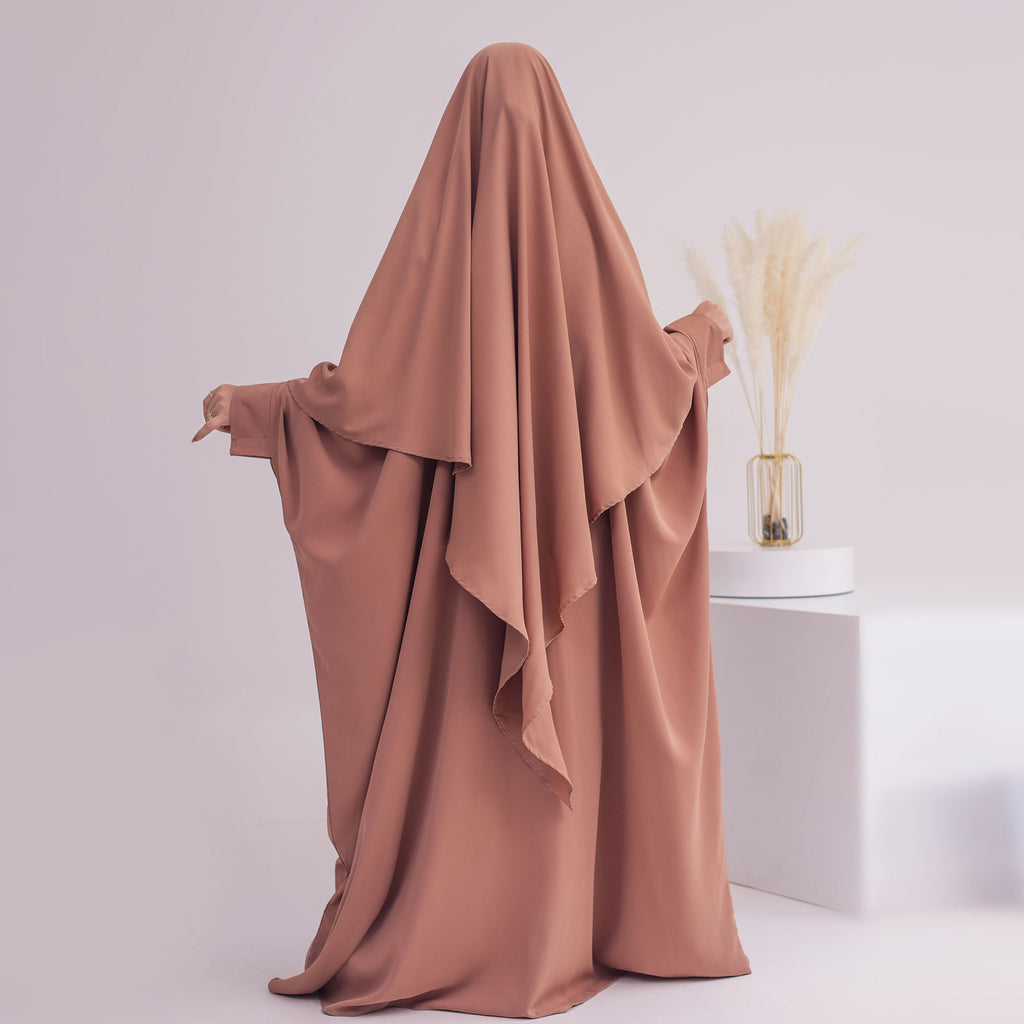 1425&1901#Drop Shipping Muslim Clothing Butterfly Sleeve Women Nida Jilbab_ Abaya Khimar Length : About 147cm 58 Inch