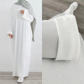 1657#Winter Abaya for Women Muslim Kint Fabric Solid Color Modest Dresses