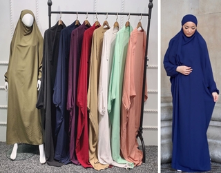 1390#Modest Khimar Hijab Abaya Jilbab_ Muslim Clothing 176 CM Length