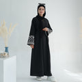 1735#New Linen Embroidery Closed Abaya Wholesale Hot Sale Islamic Modest Clothing
