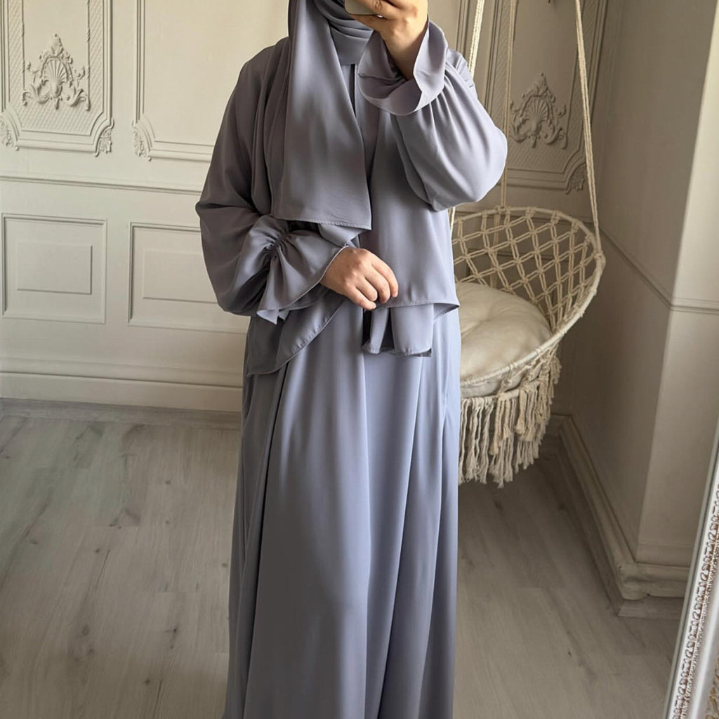 1714#Nida Ruffle Style One Piece Jilbab Abaya Women muslim dress