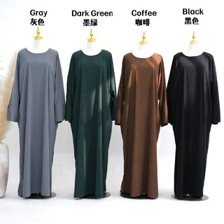 1688# New Autumn Winter  Women Plus Size Modest Abaya muslim Dress Wholesale