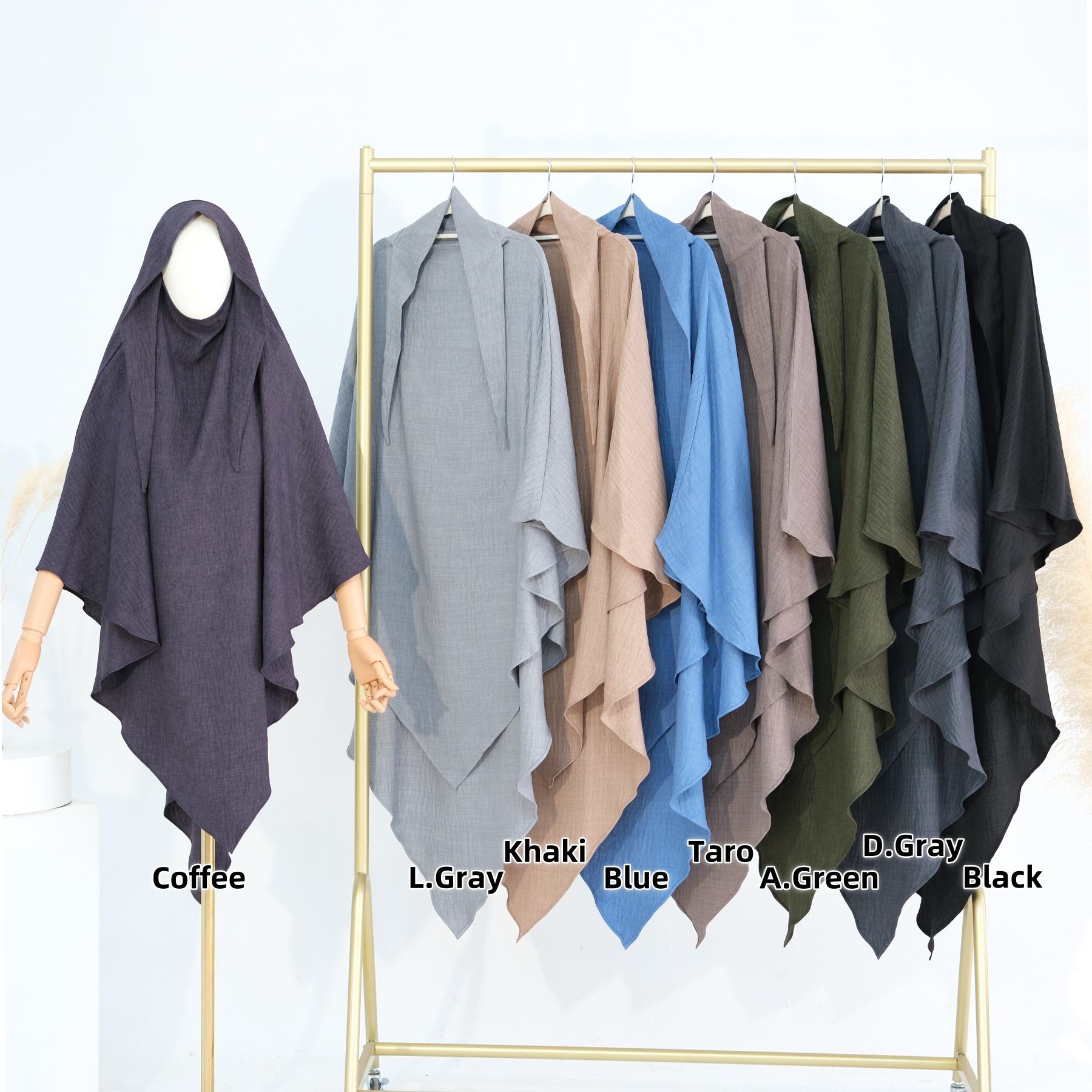 1928#One Layer Women Prayer Khimar Two Pieces Modest Abaya Set for Breast Feeding Mummy