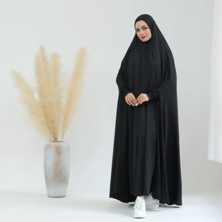 1628#New Abaya Femmes Robe Musulmane Jersey One Piece Prayer Abaya