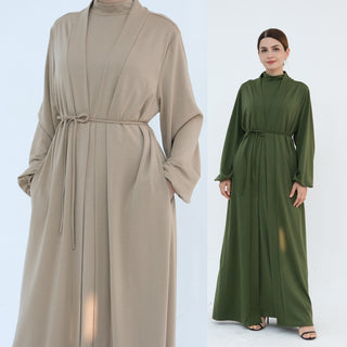 1886# Modest Sets Inner Abaya Women Muslim Dress Ensemble Femme Musulmane Abaya Dubai