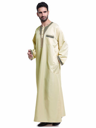 TH802#Abaya Muslim Clothing Islamic High Quality Men's Clothing Robe