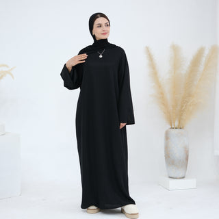 1912#Knit Fabric Latest Winter Women Muslim Dress Islamic Clothing Women Modest Dresses Abaya