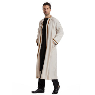 TH830#Abaya Muslim Clothing Long Sleeves Islamic High Quality Men's Robe