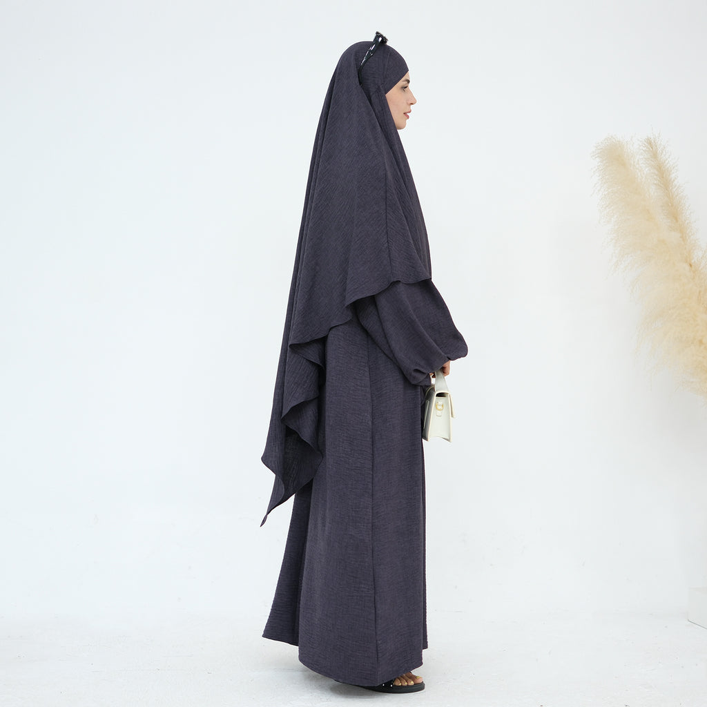1895+HJ928#Khimar Abaya Set Modest 2pc Abaya Set Muslim Mommy Breatfeeding Dress Islamic Clothing