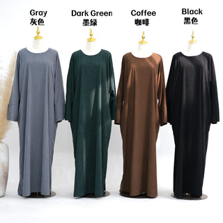 1688# New Autumn Winter  Women Plus Size Modest Abaya muslim Dress Wholesale 的副本