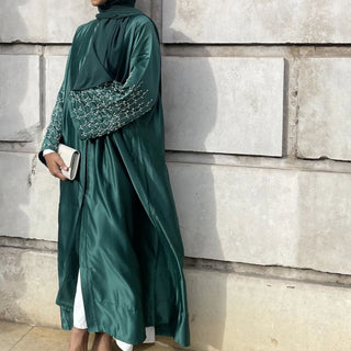 1612#Dubai Abaya Luxury Abaya with Handmade Beads Women Muslim Dress