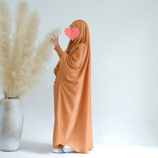 1662#Islamic Clothing Satin Plain Prayer Abaya Jilbab Abaya Muslim Dress For Kids