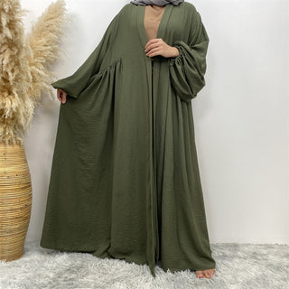 1969# Latest Elastic Cuff Big Lantern Sleeves With Side Pockets Women Abaya