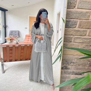 058#Women Sequins Luxury Modest Wear Islamic Clothing Dubai Abaya