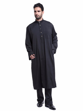 TH805#2 pcs Arab Muslim Wear calf Length Muslim Clothes Jubba Men's Thobe