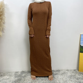 6435-1# New women long sleeve slip dress autumn winter sweater inner dresses