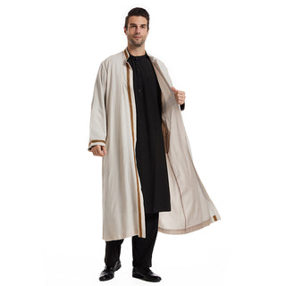 TH830#Abaya Muslim Clothing Long Sleeves Islamic High Quality Men's Robe