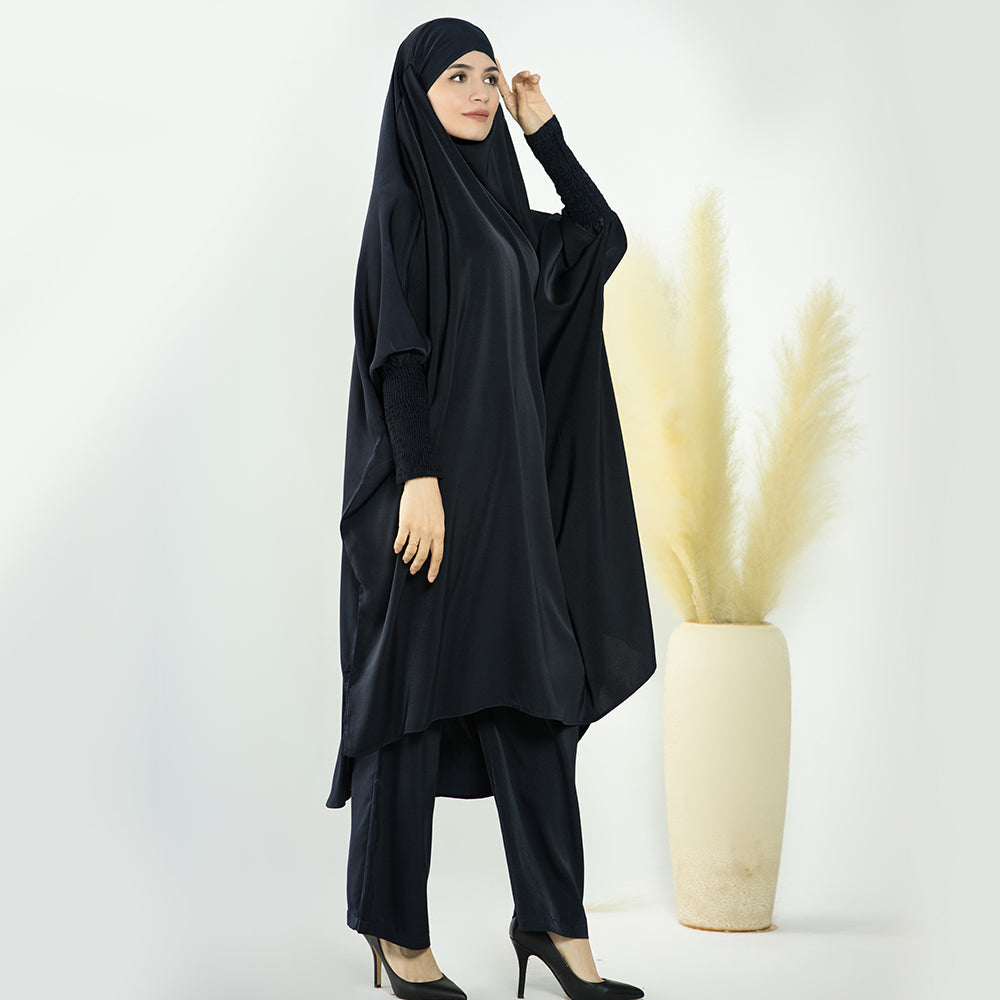 1572#Ladies Ramadan Islamic Clothing Two-Pieces Top and Pants Set