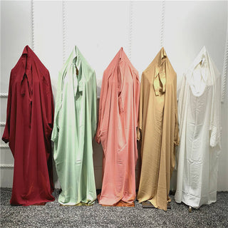 1390#Modest Khimar Hijab Abaya Jilbab_ Muslim Clothing 176 CM Length