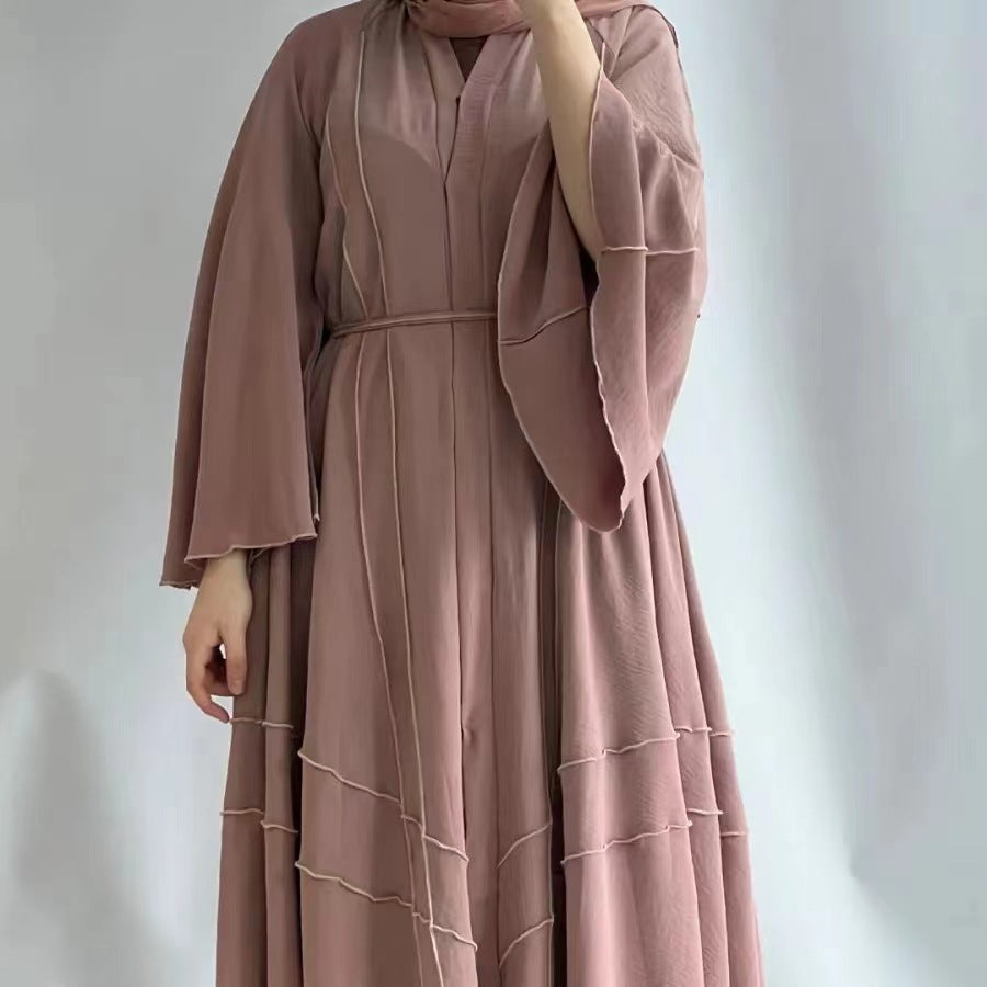 1525#Kaftans Abaya Women Arab Islamic Clothing EID Hijab Dress