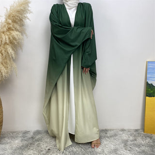 8027# Latest Chic Polyester Batwing Sleeves Women Cardigan Open Abaya