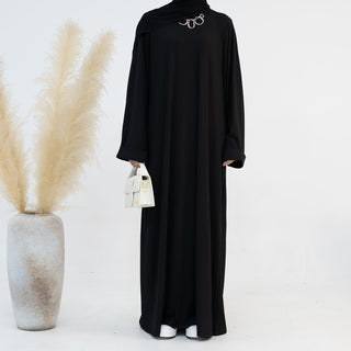 1657#Winter Abaya for Women Muslim Kint Fabric Solid Color Modest Dresses