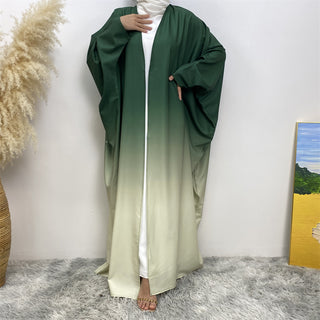 8027# Latest Chic Polyester Batwing Sleeves Women Cardigan Open Abaya