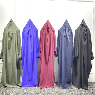 1390#Modest Khimar Hijab Abaya Jilbab_ Muslim Clothing 176 CM Length