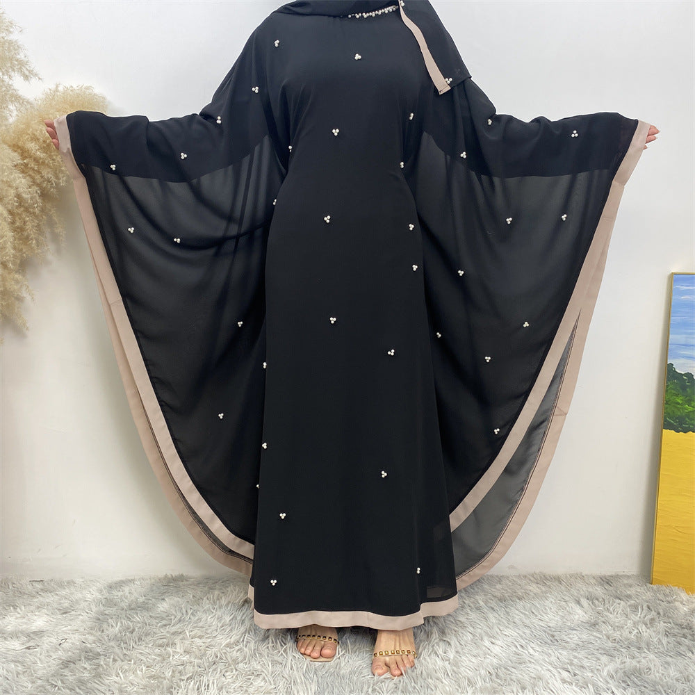 6763# 2024 chiffon adjustable waist abaya ramadan eid mubarak dubai kaftan abayas