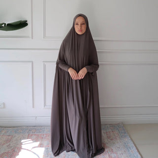 1628#New Abaya Femmes Robe Musulmane Jersey One Piece Prayer Abaya