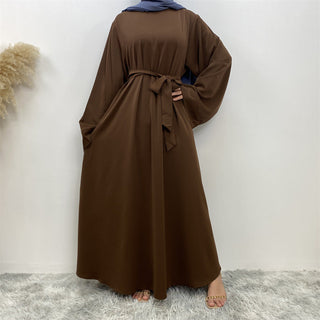 6394#50% Off Hot Sell Popular Simple Nida Abaya Long Dresses