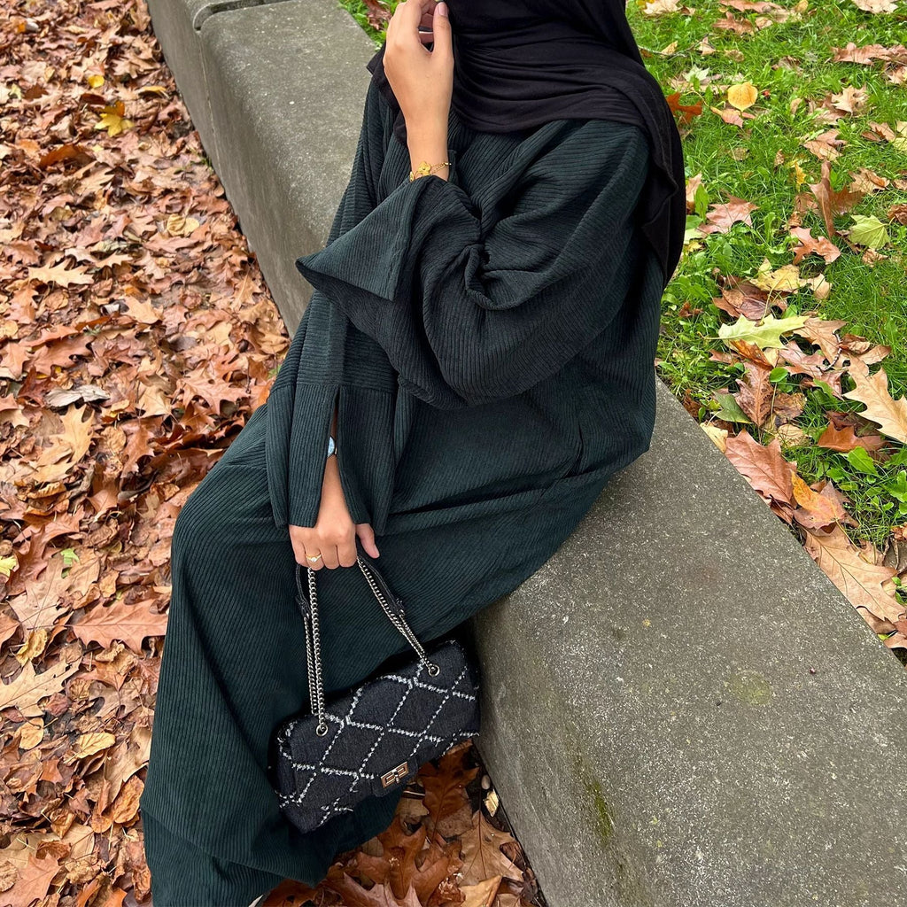 1688# New Autumn Winter  Women Plus Size Modest Abaya muslim Dress Wholesale