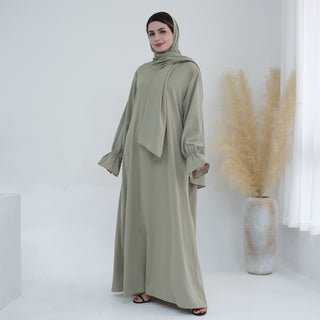 1714#Nida Ruffle Style One Piece Jilbab Abaya Women muslim dress